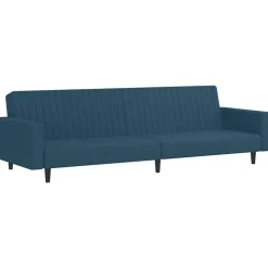 vidaXL Slaapbank 2-zits fluweel blauw