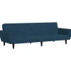 vidaXL Slaapbank 2-zits fluweel blauw