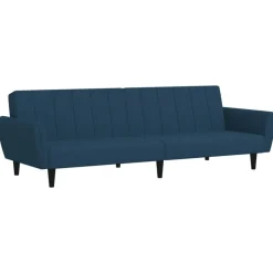 vidaXL Slaapbank 2-zits fluweel blauw