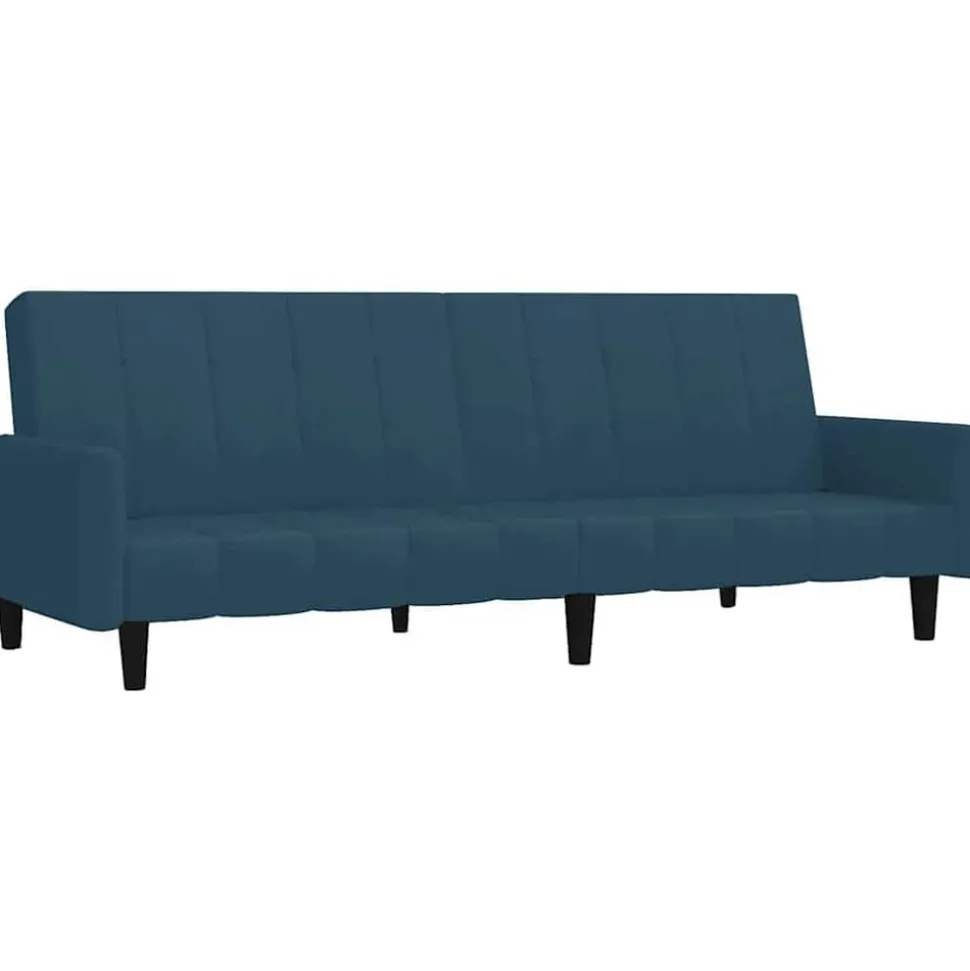 vidaXL Slaapbank 2-zits fluweel blauw