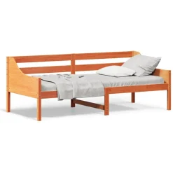 vidaXL Slaapbank zonder matras 80x200 cm massief grenenhout wasbruin