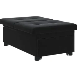 vidaXL Slaapbank Zwart 194 x 67 x 82 cm Fluweel