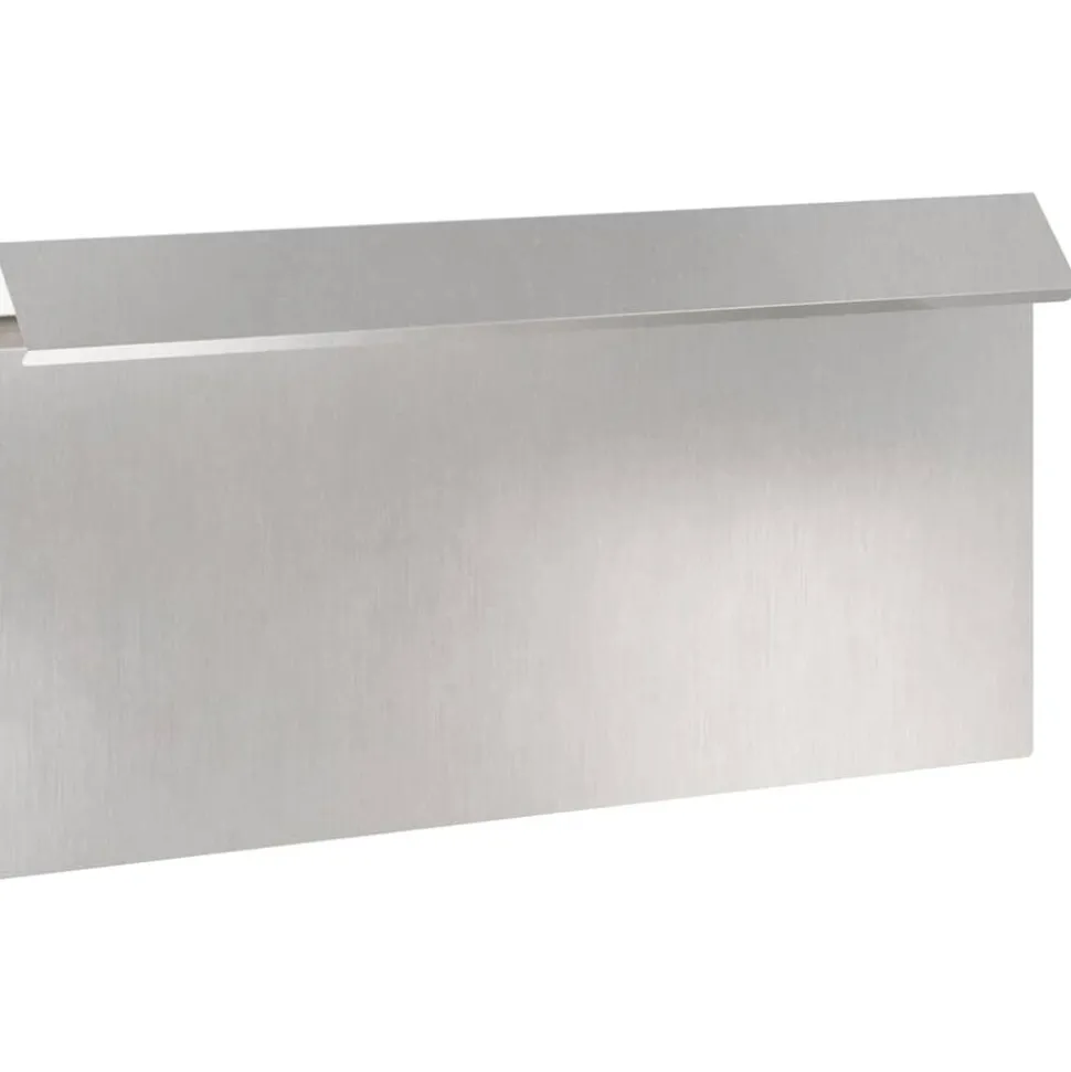 vidaXL Slakkenhekje Zilver 50 x 3,5 x 25 cm Roestvrij staal