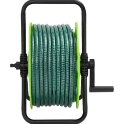 vidaXL Slanghaspel met slangkoppelset 0,5" 20 m vrijstaand PVC groen