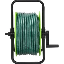 vidaXL Slanghaspel vrijstaand met 20 m slang PVC groen