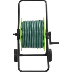 vidaXL Slanghaspelkar en slangkoppelset 0,5" vrijstaand 30 m PVC groen