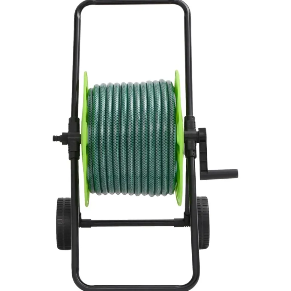 vidaXL Slanghaspelkar met 30 m slang PVC groen