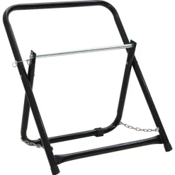 vidaXL Slanghaspelwagen 48 cm 45 kg gepoedercoat staal zwart