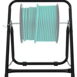 vidaXL Slanghaspelwagen 48 cm 45 kg gepoedercoat staal zwart