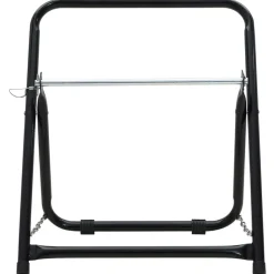vidaXL Slanghaspelwagen 48 cm 45 kg gepoedercoat staal zwart