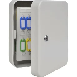 vidaXL Sleuteldoos met slot Ivoor 20 x 7,5 x 25 cm Staal