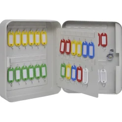 vidaXL Sleuteldoos met slot Ivoor 20 x 7,5 x 25 cm Staal