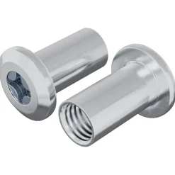 vidaXL Slotmoer 2 pcs Nikkel M6 x 15 mm Staal