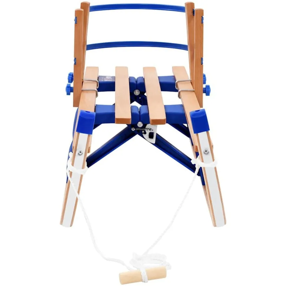 vidaXL Sneeuwslee met rugleuning inklapbaar 119 cm hout