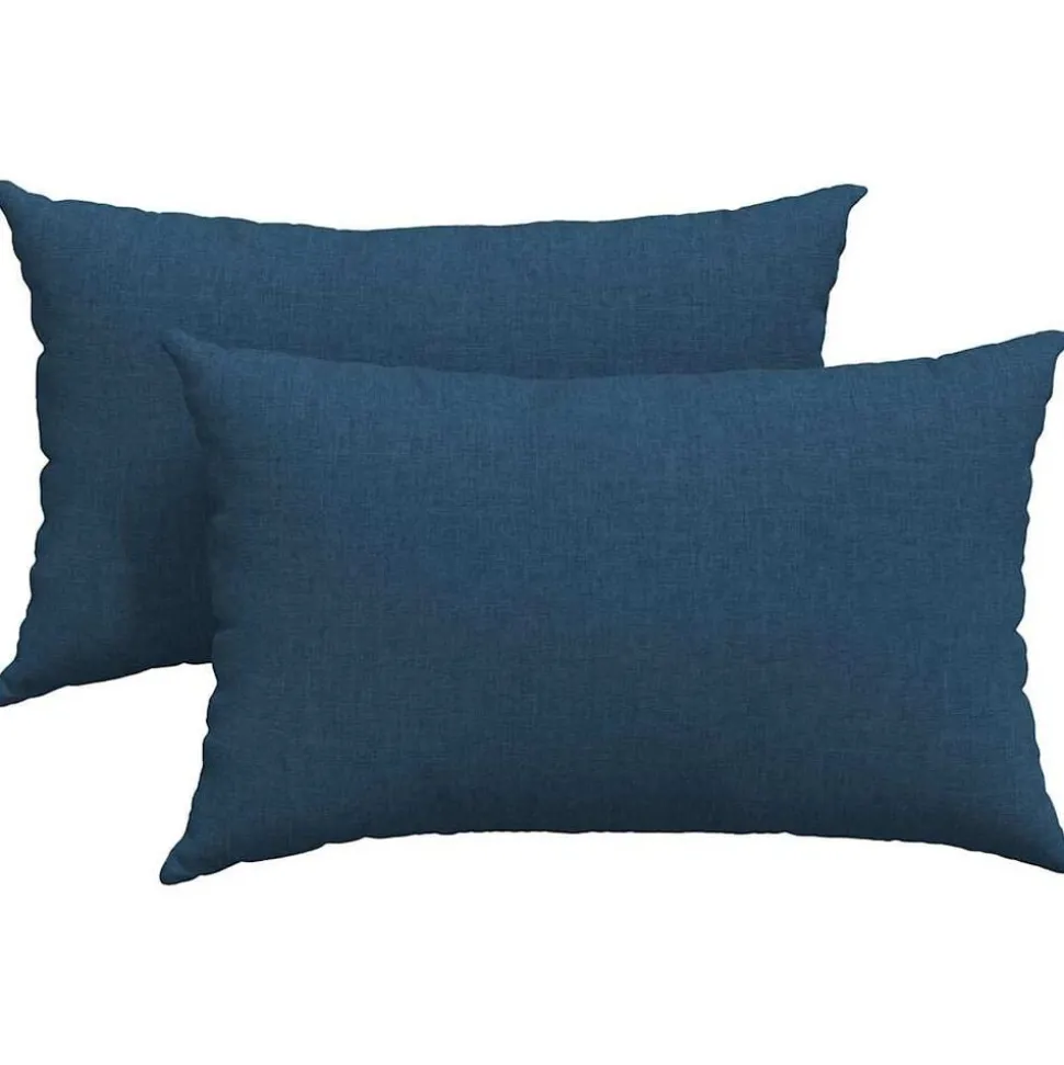 vidaXL Sofa Kussens 2 pcs Blauw 50 x 30 cm Stof