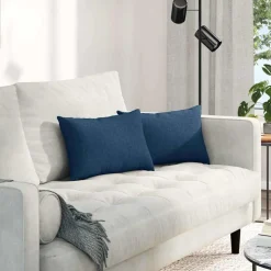 vidaXL Sofa Kussens 2 pcs Blauw 50 x 30 cm Stof