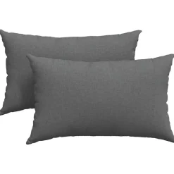 vidaXL Sofa Kussens 2 pcs Donkergrijs 50 x 30 cm Stof