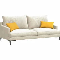 vidaXL Sofa Kussens 2 stuks Lichtgeel 50 x 30 cm Cordstof