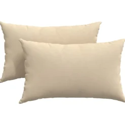 vidaXL Sofa Kussens 2 stuks Crème 50 x 30 cm Stof