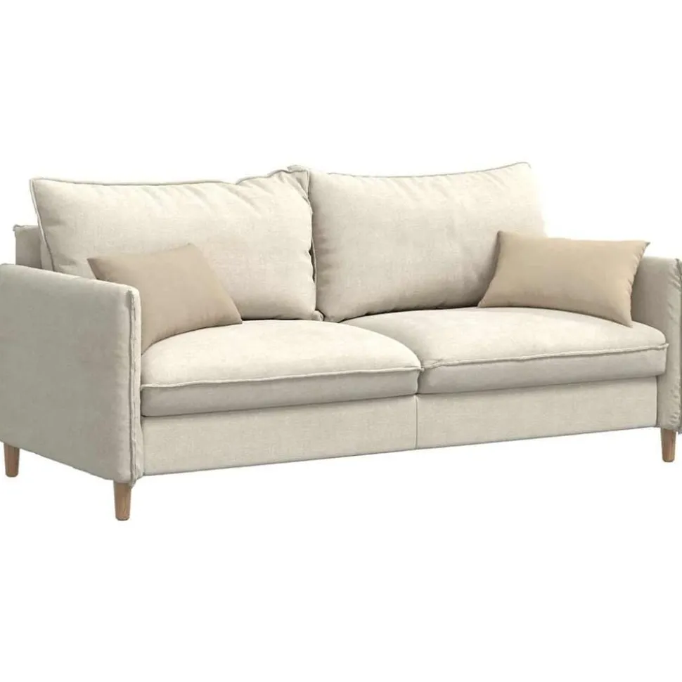 vidaXL Sofa Kussens 2 stuks Crème 50 x 30 cm Stof