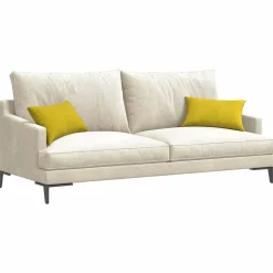 vidaXL Sofa Kussens 2 stuks Geel 50 x 30 cm Cordstof
