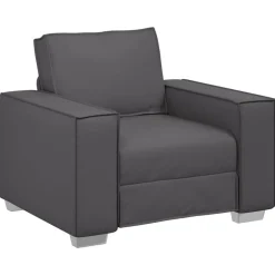 vidaXL Sofa Stoel Grijs 100 cm Nep Leer