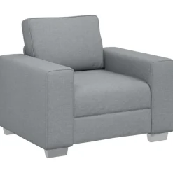 vidaXL Sofa Stoel Lichtgrijs 100 cm Stof