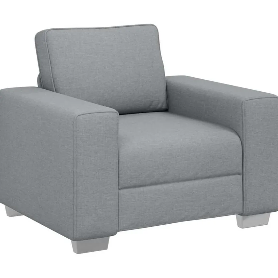 vidaXL Sofa Stoel Lichtgrijs 100 cm Stof