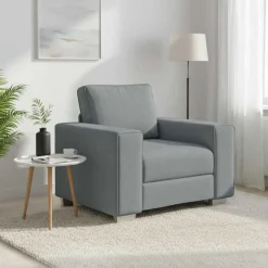 vidaXL Sofa Stoel Lichtgrijs 100 cm Stof