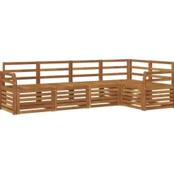 vidaXL Sofa-Sets 5 pcs Naturel Massief Acaciahout