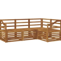 vidaXL Sofa-Sets 4 pcs Naturel Massief Acaciahout