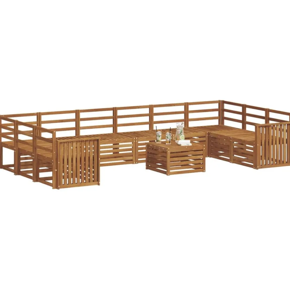 vidaXL Sofa-Sets Naturel Massief Acaciahout