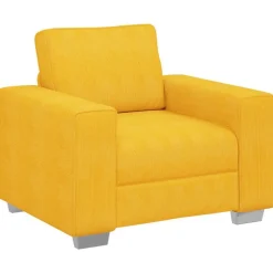 vidaXL Sofastoel Lichtgeel 100x77x82 cm Corduroy Stof