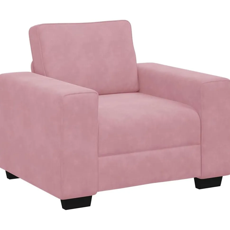 vidaXL Sofastoel Roze 100x77x82 cm Fluweel