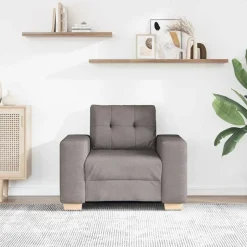 vidaXL Sofastoel Taupe 100x78x80 cm Stof