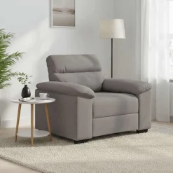 vidaXL Sofastoel Taupe 100x81x84 cm Stof