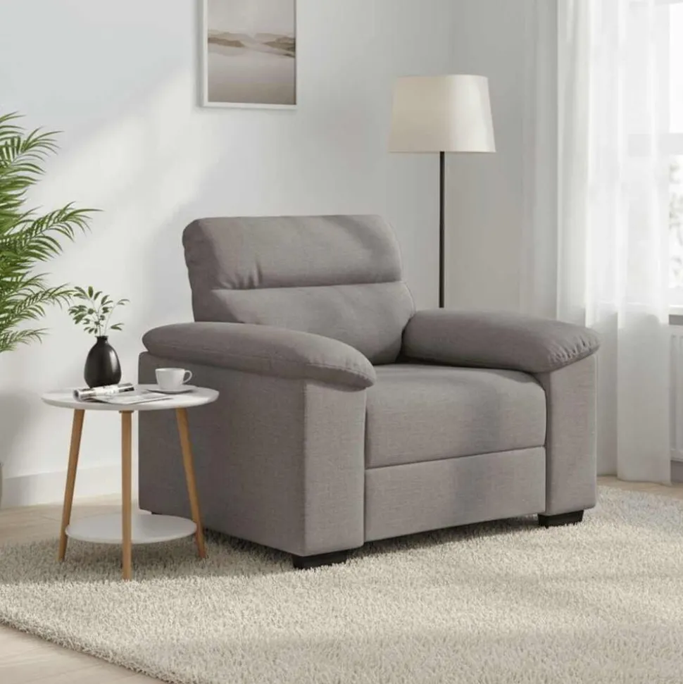 vidaXL Sofastoel Taupe 100x81x84 cm Stof