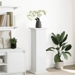 vidaXL Sokkel met opbergruimte 31x30x90 cm bewerkt hout wit