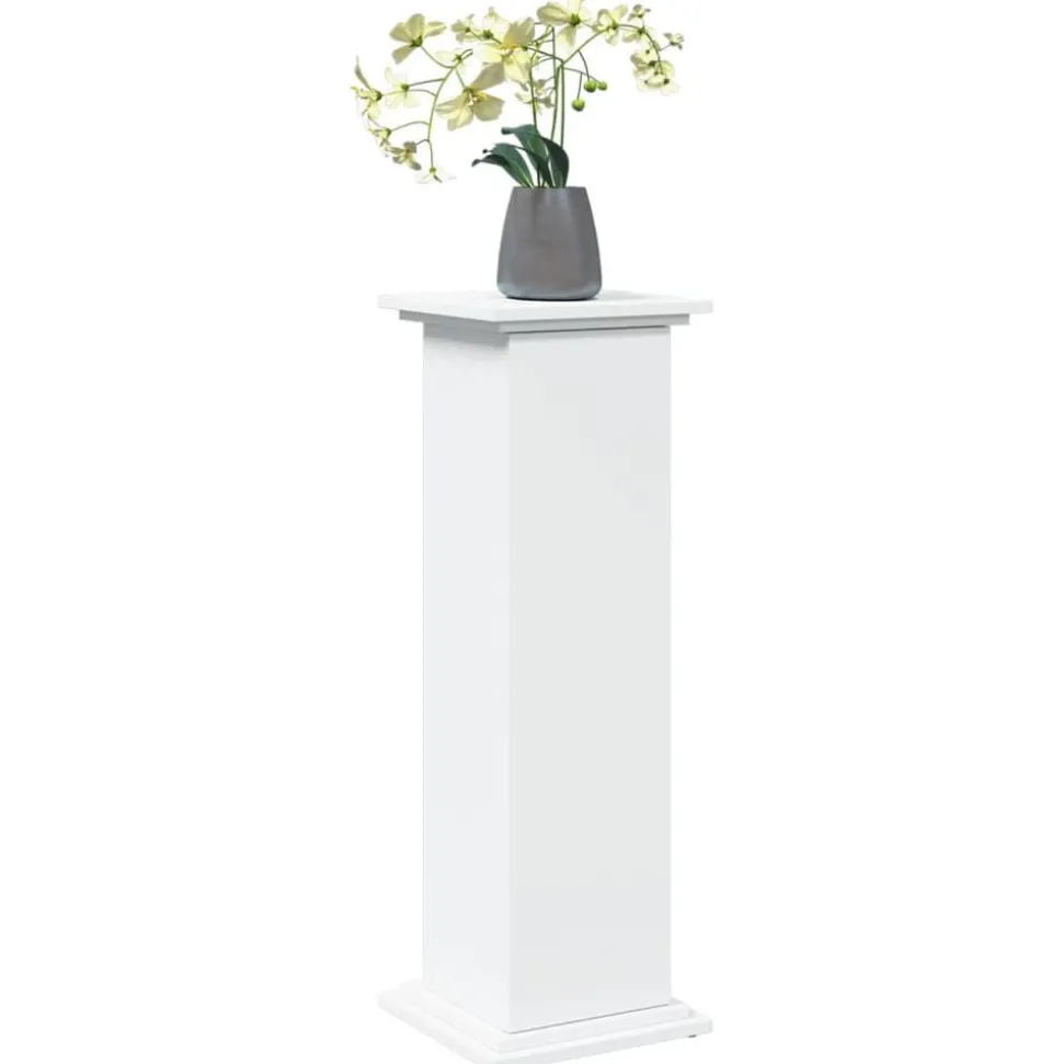vidaXL Sokkel met opbergruimte 31x30x90 cm bewerkt hout wit