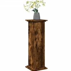 vidaXL Sokkel met opbergruimte 31x30x90 cm bewerkt hout gerookt eiken