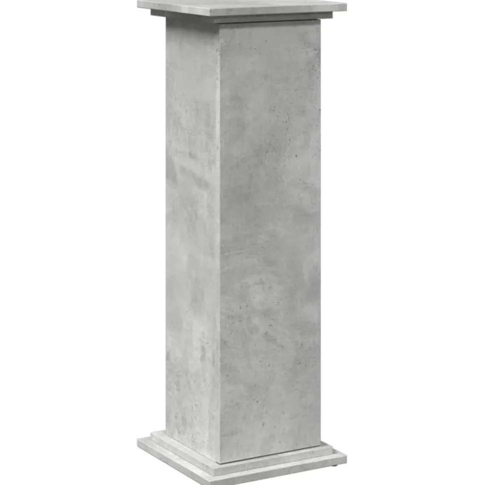 vidaXL Sokkel met opbergruimte 31x30x90 cm bewerkt hout betongrijs