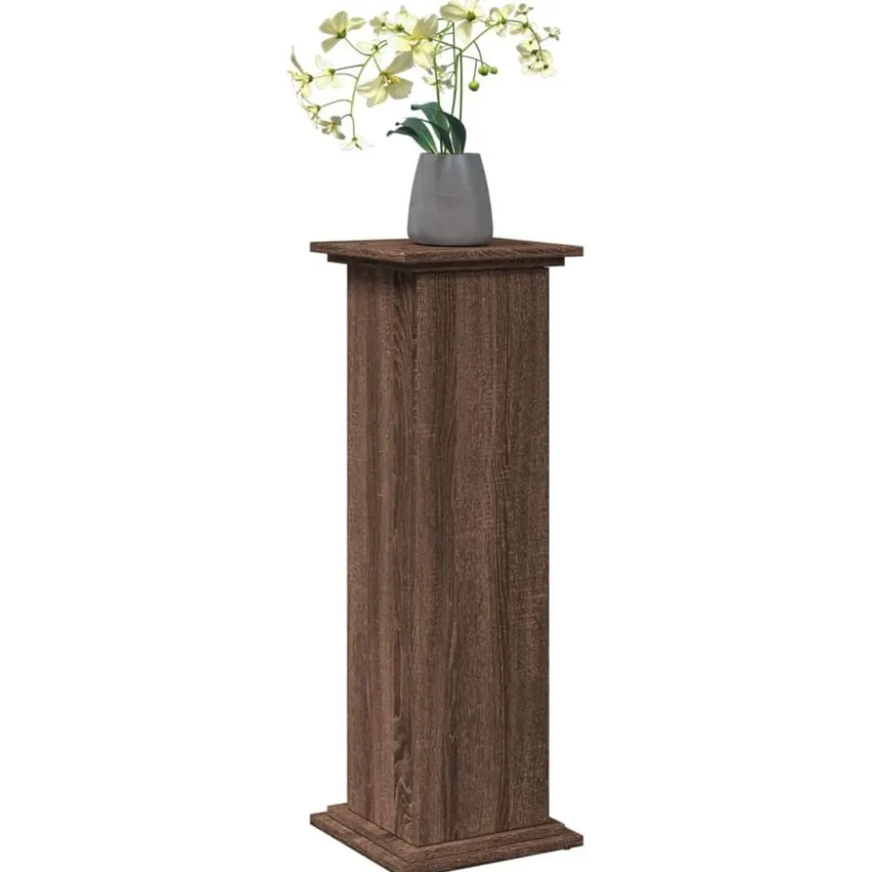 vidaXL Sokkel met opbergruimte 31x30x90 cm bewerkt hout bruin eiken