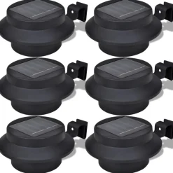 vidaXL Solar buitenlampset 6 stuks zwart