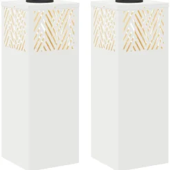vidaXL Solar LED Pad Licht 2 pcs Wit Koudgewalst staal