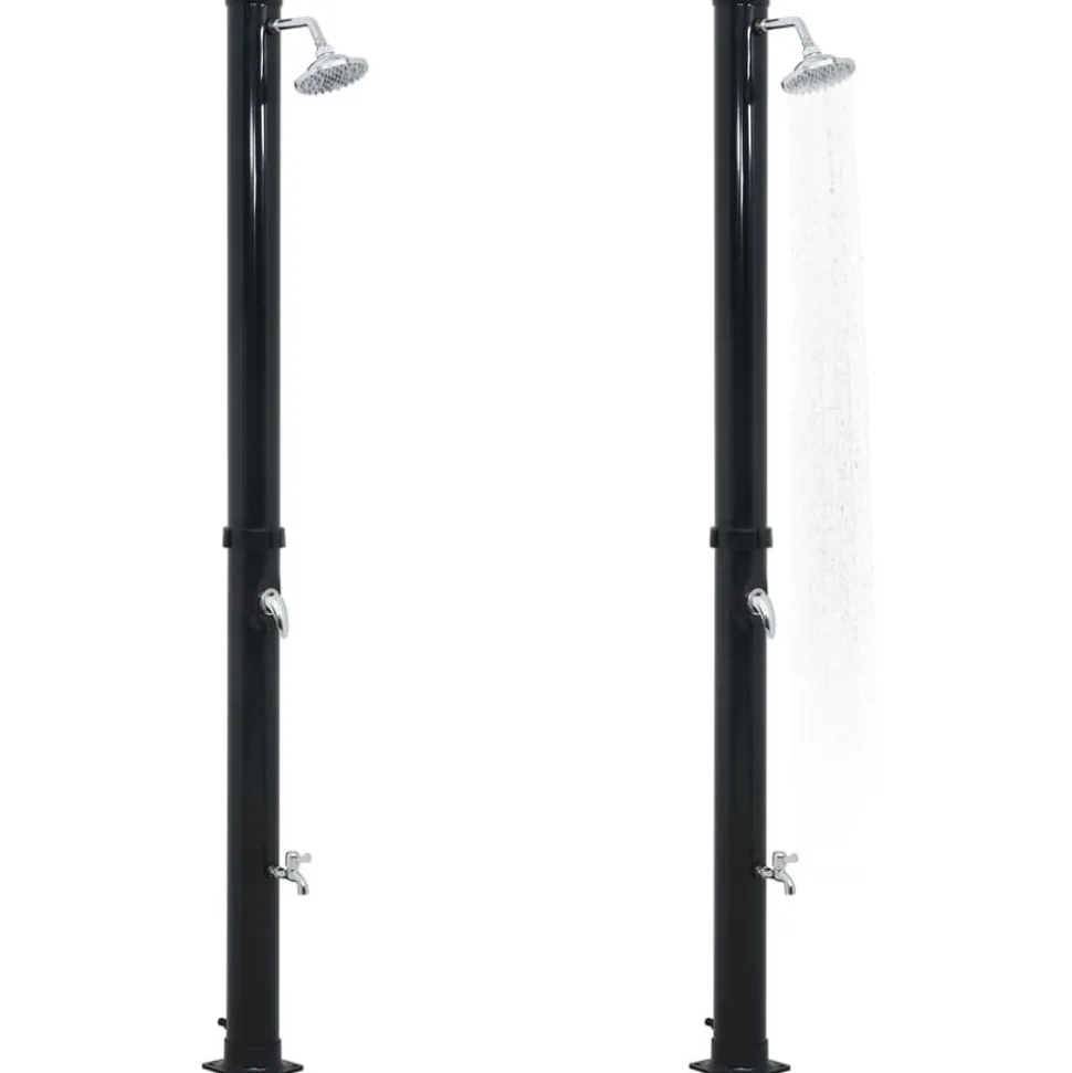 vidaXL Solardouche 20 L 220 cm zwart