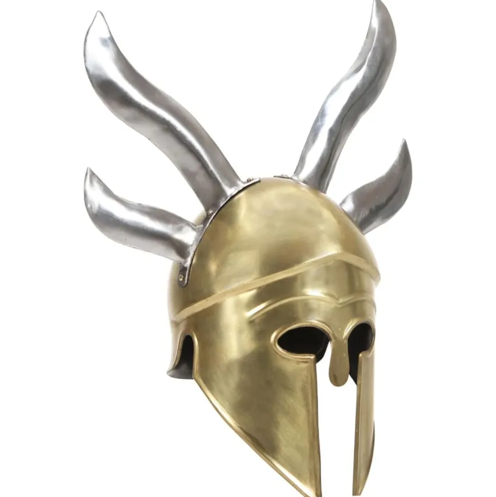 vidaXL Soldatenhelm Grieks replica LARP staal messingkleurig