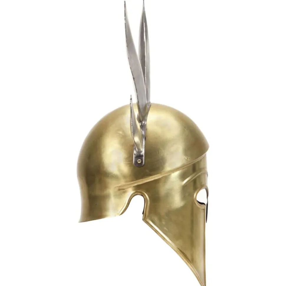 vidaXL Soldatenhelm Grieks replica LARP staal messingkleurig