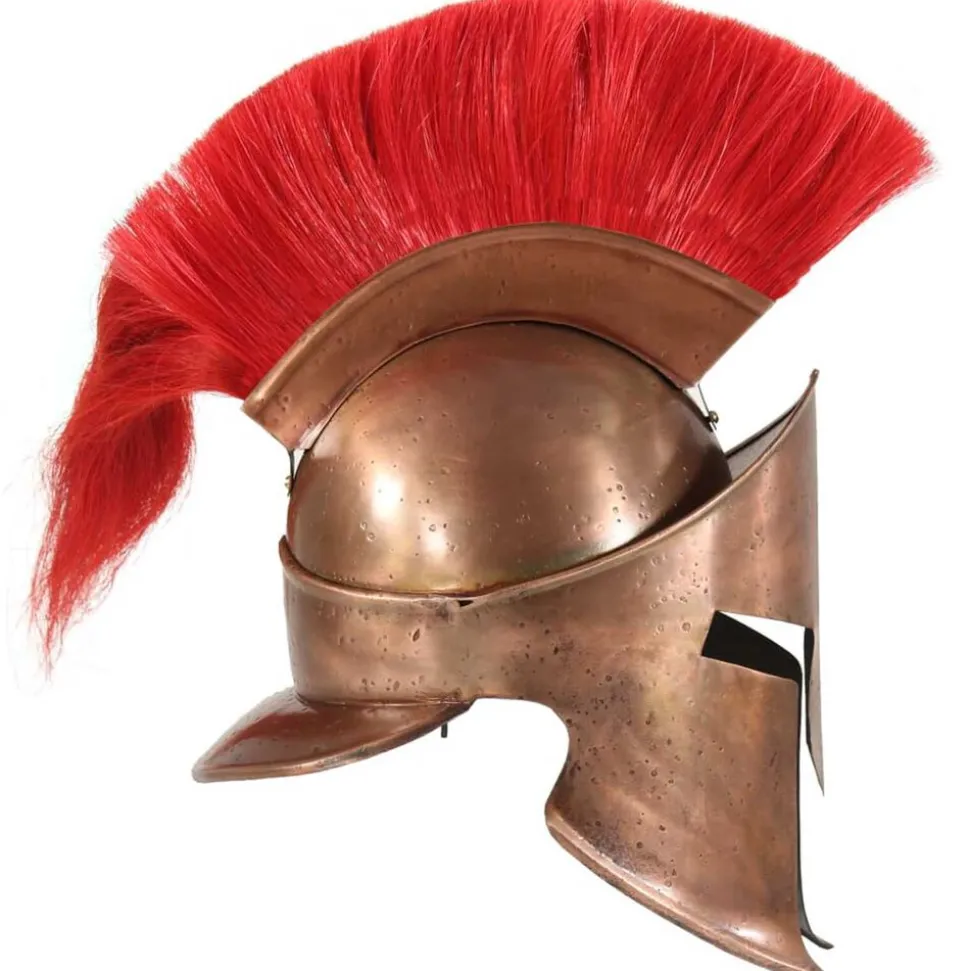vidaXL Soldatenhelm Grieks replica LARP staal koperkleurig
