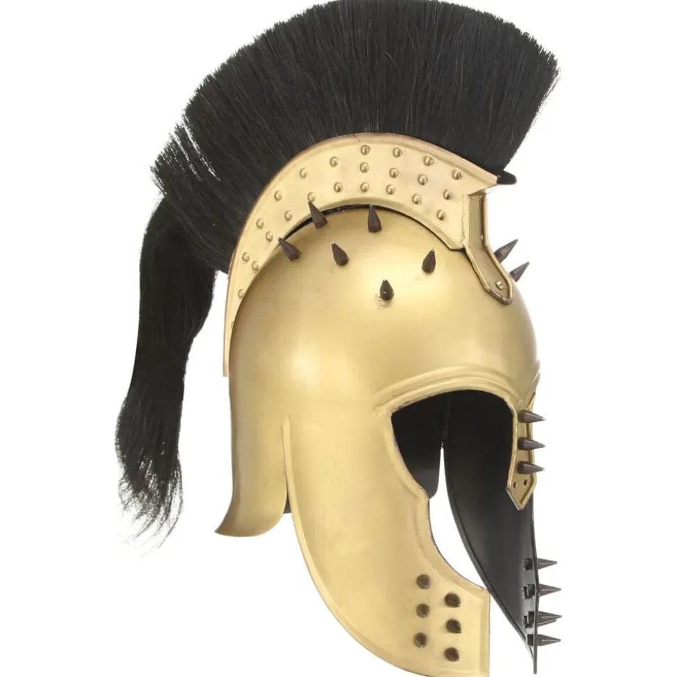 vidaXL Soldatenhelm Grieks replica LARP staal messingkleurig