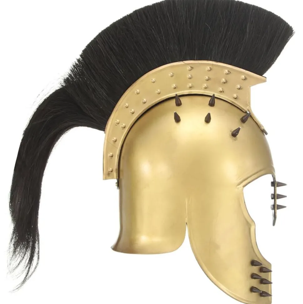 vidaXL Soldatenhelm Grieks replica LARP staal messingkleurig